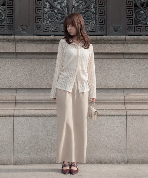 SENEE（セニー）の「side belt skirt（サイドベルトスカート）（スカート・レディース・ブラック/ベージュ・MEDIUM/SMALL）」の13枚目の写真