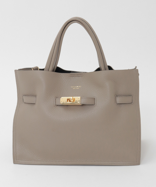 Tiara（ティアラ）の「【VIOLAd'ORO/ヴィオラドーロ】トートバッグ小（V-1496）（トートバッグ・レディース・ブラウン系その他/ブラック・FREE）」の2枚目の写真