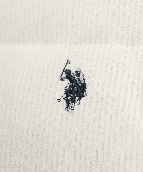 U.S. POLO ASSN.(ユーエスポロアッスン)の「U.S. POLO ASSN. (ユーエスポロアッスン) コーデュロイ フルジップ 中綿ジャケット(ダウンジャケット/コート・メンズ・ブラック/ホワイト・M/L/LL)」の8枚目の写真