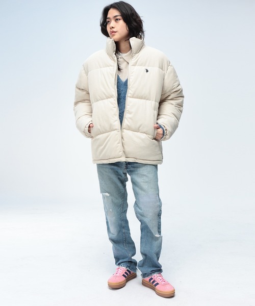 U.S. POLO ASSN.(ユーエスポロアッスン)の「U.S. POLO ASSN. (ユーエスポロアッスン) コーデュロイ フルジップ 中綿ジャケット(ダウンジャケット/コート・メンズ・ブラック/ホワイト・M/L/LL)」の3枚目の写真