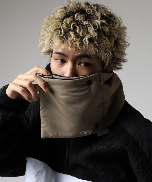 UNIVERSAL OVERALL（ユニバーサルオーバーオール）の「UNIVERSAL OVERALL 2AWY 軽くて暖かい シンサレート ネックウォーマー マフラー　男女兼用（ネックウォーマー/スヌード・メンズ・チャコール/ベージュ/ブラック・FREE）」の3枚目の写真