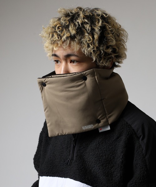 UNIVERSAL OVERALL（ユニバーサルオーバーオール）の「UNIVERSAL OVERALL 2AWY 軽くて暖かい シンサレート ネックウォーマー マフラー　男女兼用（ネックウォーマー/スヌード・メンズ・チャコール/ベージュ/ブラック・FREE）」の10枚目の写真