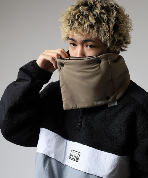 UNIVERSAL OVERALL（ユニバーサルオーバーオール）の「UNIVERSAL OVERALL 2AWY 軽くて暖かい シンサレート ネックウォーマー マフラー　男女兼用（ネックウォーマー/スヌード・メンズ・チャコール/ベージュ/ブラック・FREE）」の11枚目の写真