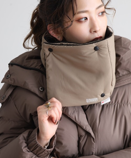 UNIVERSAL OVERALL（ユニバーサルオーバーオール）の「UNIVERSAL OVERALL 2AWY 軽くて暖かい シンサレート ネックウォーマー マフラー　男女兼用（ネックウォーマー/スヌード・メンズ・チャコール/ベージュ/ブラック・FREE）」の20枚目の写真