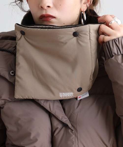 UNIVERSAL OVERALL（ユニバーサルオーバーオール）の「UNIVERSAL OVERALL 2AWY 軽くて暖かい シンサレート ネックウォーマー マフラー　男女兼用（ネックウォーマー/スヌード・メンズ・チャコール/ベージュ/ブラック・FREE）」の19枚目の写真