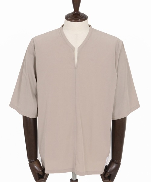 wjk reluxe(ダブルジェーケーリラックス)の「mt10162-cool touch key neck pullover キーネックプルオーバー(WR26S-07)(Tシャツ/カットソー・メンズ・グレイッシュベージュ/ネイビー/ホワイト・L/M/S)」の18枚目の写真