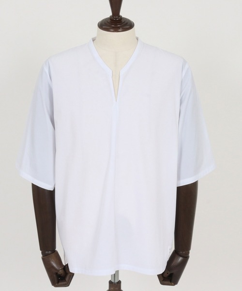 wjk reluxe(ダブルジェーケーリラックス)の「mt10162-cool touch key neck pullover キーネックプルオーバー(WR26S-07)(Tシャツ/カットソー・メンズ・グレイッシュベージュ/ネイビー/ホワイト・L/M/S)」の19枚目の写真