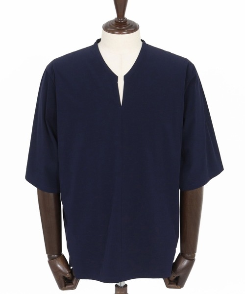 wjk reluxe(ダブルジェーケーリラックス)の「mt10162-cool touch key neck pullover キーネックプルオーバー(WR26S-07)(Tシャツ/カットソー・メンズ・グレイッシュベージュ/ネイビー/ホワイト・L/M/S)」の20枚目の写真
