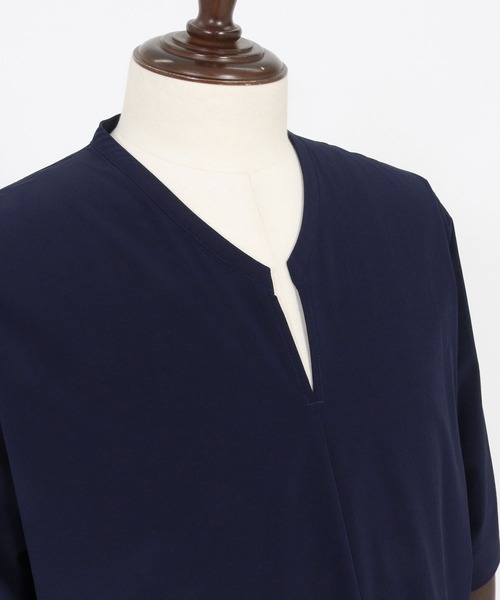 wjk reluxe(ダブルジェーケーリラックス)の「mt10162-cool touch key neck pullover キーネックプルオーバー(WR26S-07)(Tシャツ/カットソー・メンズ・グレイッシュベージュ/ネイビー/ホワイト・L/M/S)」の22枚目の写真