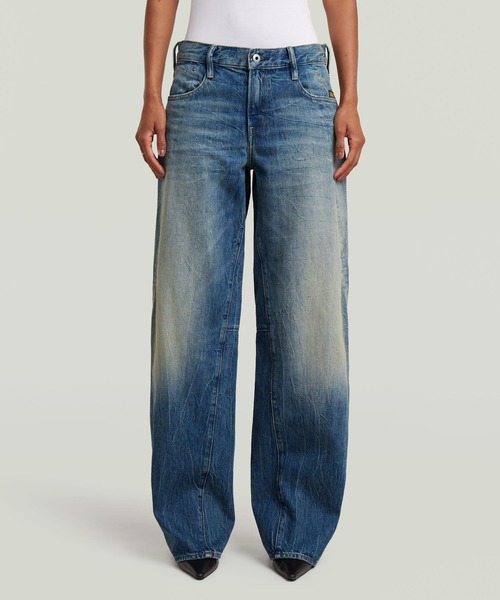 G-STAR(ジースター)の「CONTOR 3D LOOSE JEANS/ヴィンテージライク立体裁断ワイドルーズジーンズ/L28(デニムパンツ・レディース・インディゴブルー・26inch/25inch/24inch/27inch)」の2枚目の写真