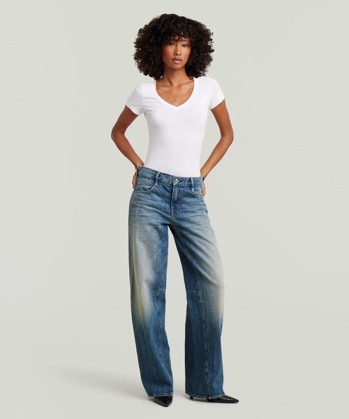G-STAR(ジースター)の「CONTOR 3D LOOSE JEANS/ヴィンテージライク立体裁断ワイドルーズジーンズ/L28(デニムパンツ・レディース・インディゴブルー・26inch/25inch/24inch/27inch)」の8枚目の写真
