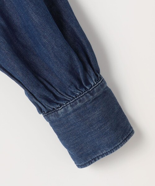 Rie Miller（リエミラー）の「【RM denim】フリルギャザーデニムブラウス（シャツ/ブラウス・レディース・ブルー系その他7/インディゴブルー・FREE）」の5枚目の写真