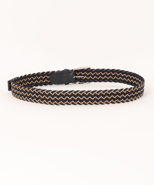 MEN'S BIGI(メンズビギ)の「レザーミックス イタリアンメッシュベルト(ベルト・メンズ・ネイビー/ベージュ/ブラック・02/03)」の19枚目の写真
