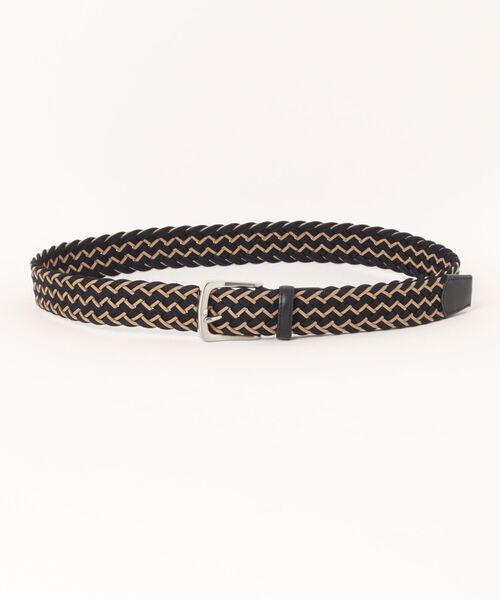 MEN'S BIGI(メンズビギ)の「レザーミックス イタリアンメッシュベルト(ベルト・メンズ・ネイビー/ベージュ/ブラック・02/03)」の18枚目の写真