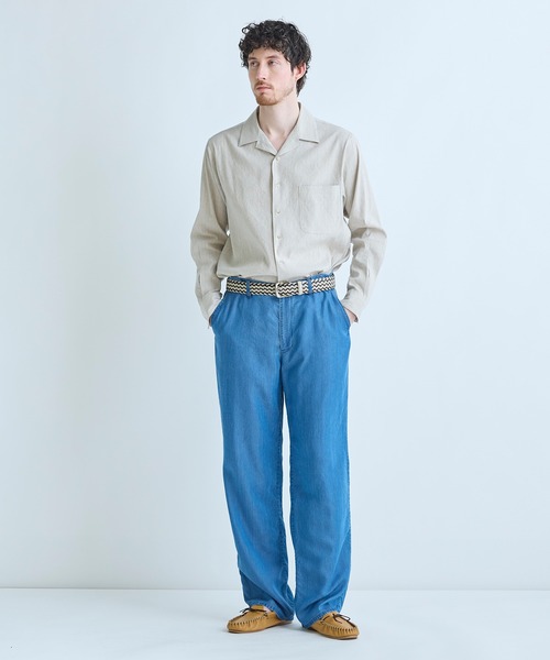 MEN'S BIGI(メンズビギ)の「レザーミックス イタリアンメッシュベルト(ベルト・メンズ・ネイビー/ベージュ/ブラック・02/03)」の7枚目の写真