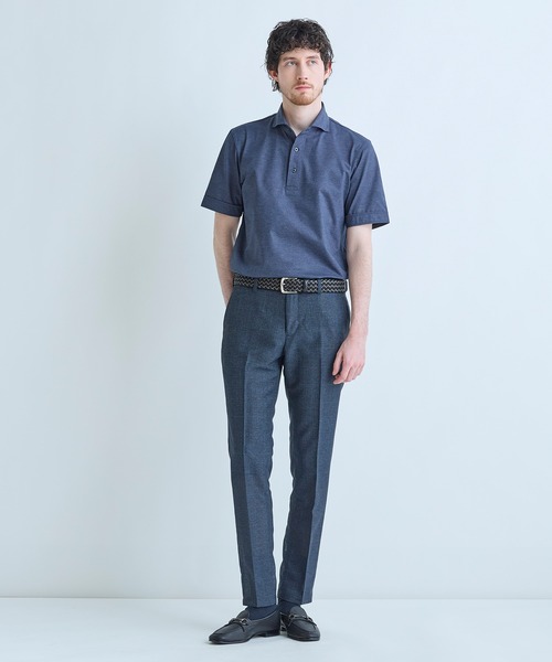 MEN'S BIGI(メンズビギ)の「レザーミックス イタリアンメッシュベルト(ベルト・メンズ・ネイビー/ベージュ/ブラック・02/03)」の10枚目の写真