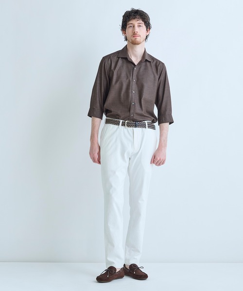 MEN'S BIGI(メンズビギ)の「レザーミックス イタリアンメッシュベルト(ベルト・メンズ・ネイビー/ベージュ/ブラック・02/03)」の9枚目の写真