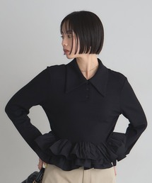 ARVELLIA（アルベリア）の「PEPLIUM CONTRAST KNIT（ニット/セーター）」