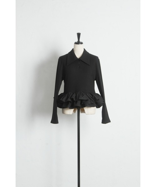 ARVELLIA(アルベリア)の「PEPLIUM CONTRAST KNIT(ニット/セーター・レディース・アイボリー/ブラック・M)」の14枚目の写真