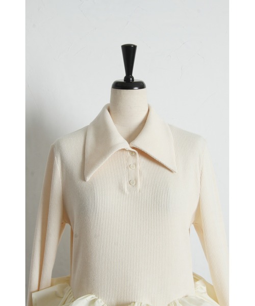 ARVELLIA(アルベリア)の「PEPLIUM CONTRAST KNIT(ニット/セーター・レディース・アイボリー/ブラック・M)」の18枚目の写真
