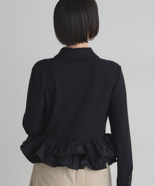 ARVELLIA(アルベリア)の「PEPLIUM CONTRAST KNIT(ニット/セーター・レディース・アイボリー/ブラック・M)」の13枚目の写真