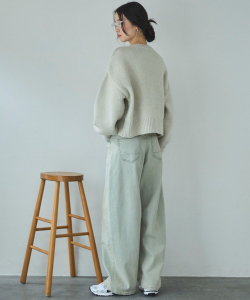 Doux archives（ドゥアルシーヴ）の「HANA TUCK CURVE TAPERED（デニムパンツ・レディース・ピンク/サックスブルー/ブルー・SMALL/MEDIUM）」の10枚目の写真