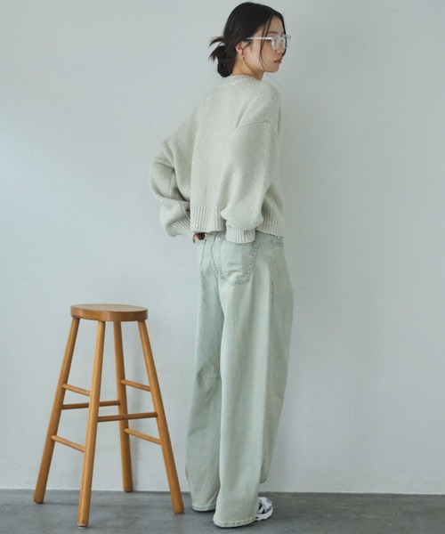 Doux archives（ドゥアルシーヴ）の「HANA TUCK CURVE TAPERED（デニムパンツ・レディース・ピンク/サックスブルー/ブルー・SMALL/MEDIUM）」の12枚目の写真