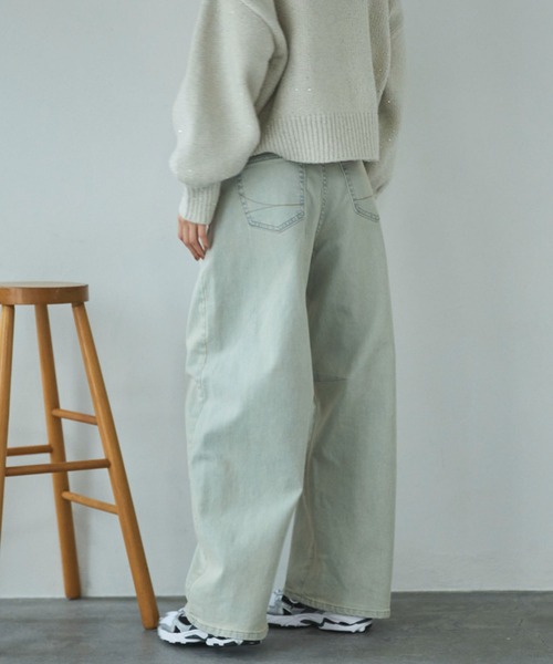 Doux archives（ドゥアルシーヴ）の「HANA TUCK CURVE TAPERED（デニムパンツ・レディース・ピンク/サックスブルー/ブルー・SMALL/MEDIUM）」の19枚目の写真