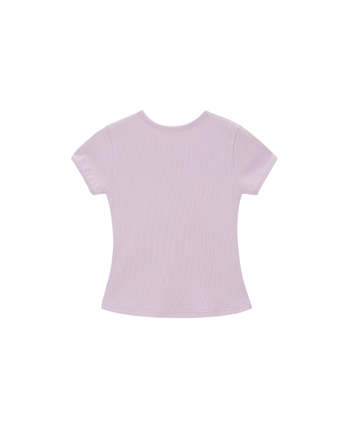 SALAD BAGUNI(サラダバグニ)の「Provocation lettering ribbed tee - pink(Tシャツ/カットソー・レディース・その他・FREE)」の2枚目の写真