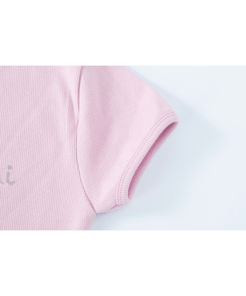 SALAD BAGUNI(サラダバグニ)の「Provocation lettering ribbed tee - pink(Tシャツ/カットソー・レディース・その他・FREE)」の5枚目の写真