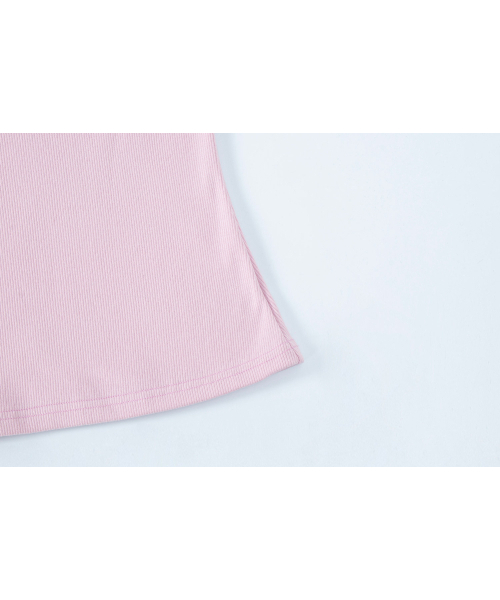 SALAD BAGUNI(サラダバグニ)の「Provocation lettering ribbed tee - pink(Tシャツ/カットソー・レディース・その他・FREE)」の6枚目の写真
