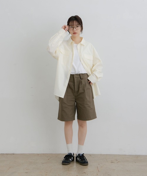 flaner（フラネ）の「Loose tack half pants / ルーズタックハーフパンツ（その他パンツ・レディース・ブラウン/ブラック・LARGE/MEDIUM/SMALL）」の12枚目の写真