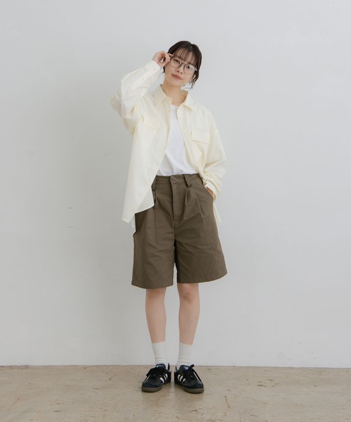 flaner（フラネ）の「Loose tack half pants / ルーズタックハーフパンツ（その他パンツ・レディース・ブラウン/ブラック・LARGE/MEDIUM/SMALL）」の13枚目の写真