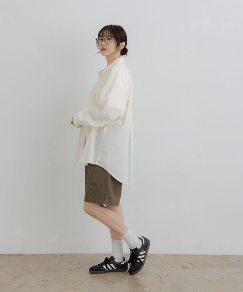 flaner（フラネ）の「Loose tack half pants / ルーズタックハーフパンツ（その他パンツ・レディース・ブラウン/ブラック・LARGE/MEDIUM/SMALL）」の15枚目の写真