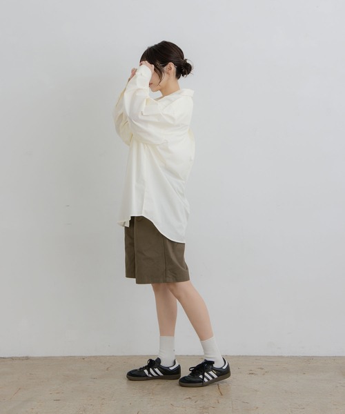 flaner（フラネ）の「Loose tack half pants / ルーズタックハーフパンツ（その他パンツ・レディース・ブラウン/ブラック・LARGE/MEDIUM/SMALL）」の16枚目の写真