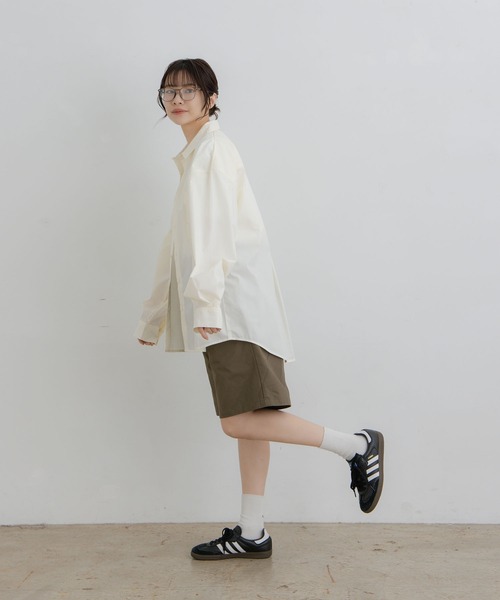 flaner（フラネ）の「Loose tack half pants / ルーズタックハーフパンツ（その他パンツ・レディース・ブラウン/ブラック・LARGE/MEDIUM/SMALL）」の17枚目の写真
