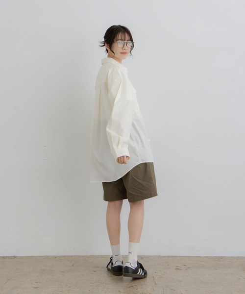 flaner（フラネ）の「Loose tack half pants / ルーズタックハーフパンツ（その他パンツ・レディース・ブラウン/ブラック・LARGE/MEDIUM/SMALL）」の20枚目の写真