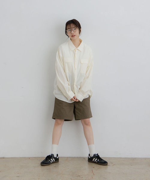 flaner（フラネ）の「Loose tack half pants / ルーズタックハーフパンツ（その他パンツ・レディース・ブラウン/ブラック・LARGE/MEDIUM/SMALL）」の22枚目の写真