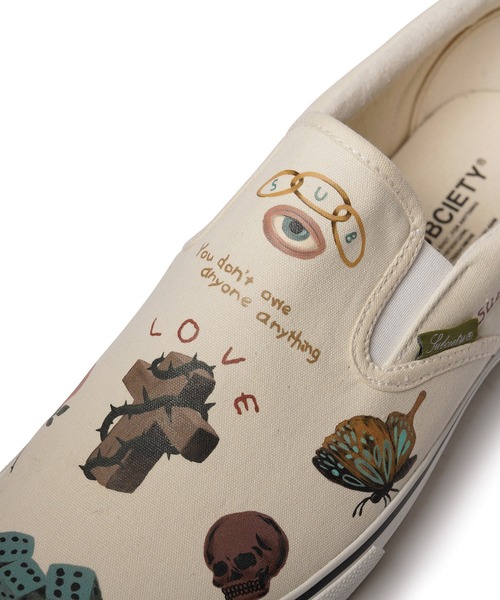 Subciety(サブサエティ)の「Memorial slip-on(スリッポン・メンズ・ホワイト/ブラック・SMALL/MEDIUM/LARGE/X-LARGE)」の10枚目の写真