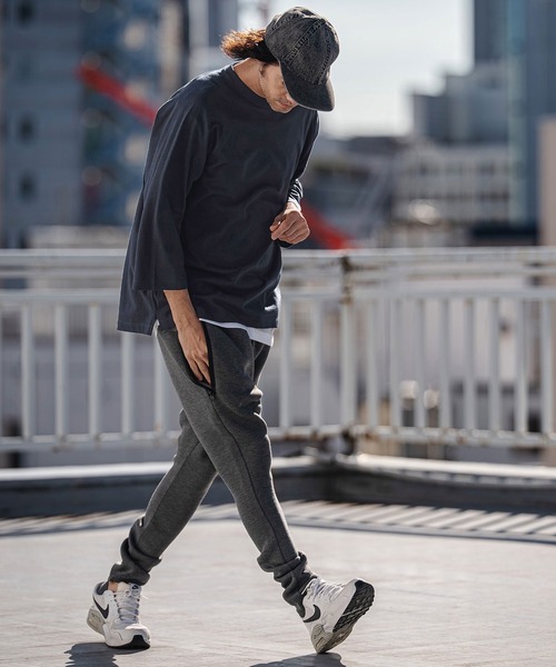 CAMBIO(カンビオ)の「mlt5547- Relax Silhouette Raglan Sleeve Tee 7分袖ラグランTシャツ(AI-261-008)(Tシャツ/カットソー・メンズ・ホワイト/ブラック/ネイビー・S/M/L)」の9枚目の写真