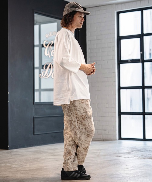 CAMBIO(カンビオ)の「mlt5547- Relax Silhouette Raglan Sleeve Tee 7分袖ラグランTシャツ(AI-261-008)(Tシャツ/カットソー・メンズ・ホワイト/ブラック/ネイビー・S/M/L)」の19枚目の写真