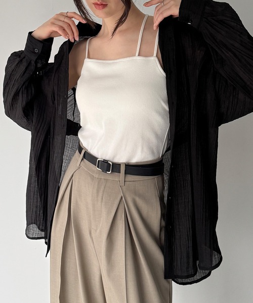 junoah(ジュノア)の「バックレースアップシアーシャツ(シャツ/ブラウス・レディース・ホワイト/アイボリー/ブラック・LARGE/MEDIUM/SMALL)」の12枚目の写真
