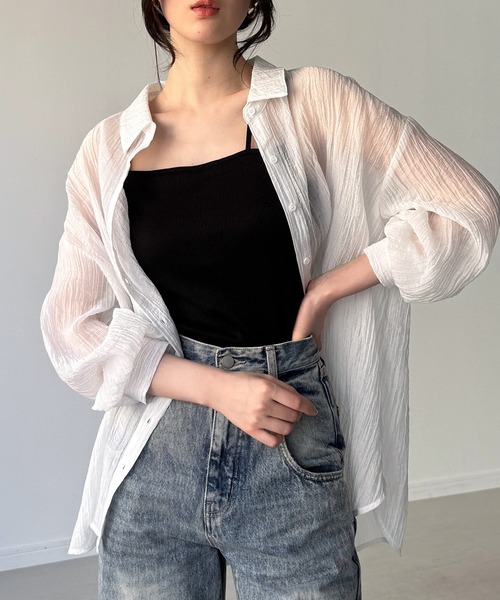 junoah(ジュノア)の「バックレースアップシアーシャツ(シャツ/ブラウス・レディース・ホワイト/アイボリー/ブラック・LARGE/MEDIUM/SMALL)」の15枚目の写真
