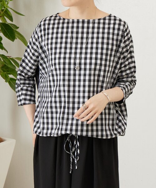 BEARDSLEY(ビアズリー)の「シャツTシャツ(シャツ/ブラウス・レディース・ホワイト/ブラック系その他2/ブラック・FREE)」の6枚目の写真