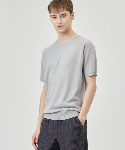 THE-ABON(エイボン)の「トシラウンドニット半袖Tシャツブラック(Tシャツ/カットソー・メンズ・ブラック・M/L/XL)」の4枚目の写真