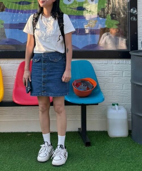 PRENDA(プレンダ)の「PRDA DENIM PATCH CREWNECK TEE WHITE(Tシャツ/カットソー・レディース・その他・FREE/S)」の11枚目の写真