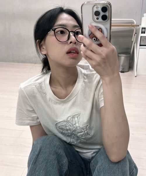 PRENDA(プレンダ)の「PRDA DENIM PATCH CREWNECK TEE WHITE(Tシャツ/カットソー・レディース・その他・FREE/S)」の12枚目の写真