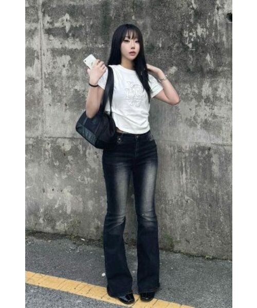 PRENDA(プレンダ)の「PRDA DENIM PATCH CREWNECK TEE WHITE(Tシャツ/カットソー・レディース・その他・FREE/S)」の8枚目の写真