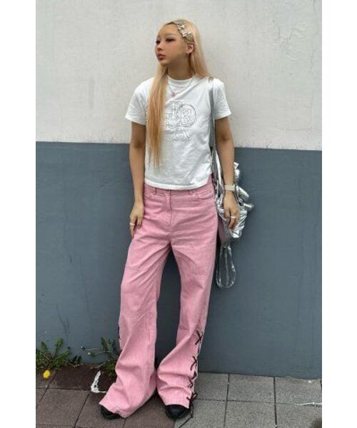 PRENDA(プレンダ)の「PRDA DENIM PATCH CREWNECK TEE WHITE(Tシャツ/カットソー・レディース・その他・FREE/S)」の9枚目の写真