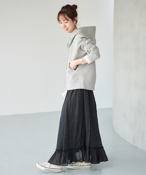 Spick & Span（スピックアンドスパン）の「《一部店舗+WEB限定》ドットエンブロイダリースカート（スカート・レディース・ブラック/ホワイト系その他・38/36）」の11枚目の写真